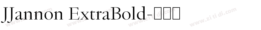 JJannon ExtraBold字体转换